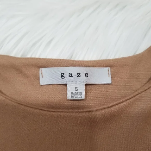 gaze Bodysuit High Neck Color Tan SIZE S. - Picture 17 of 17